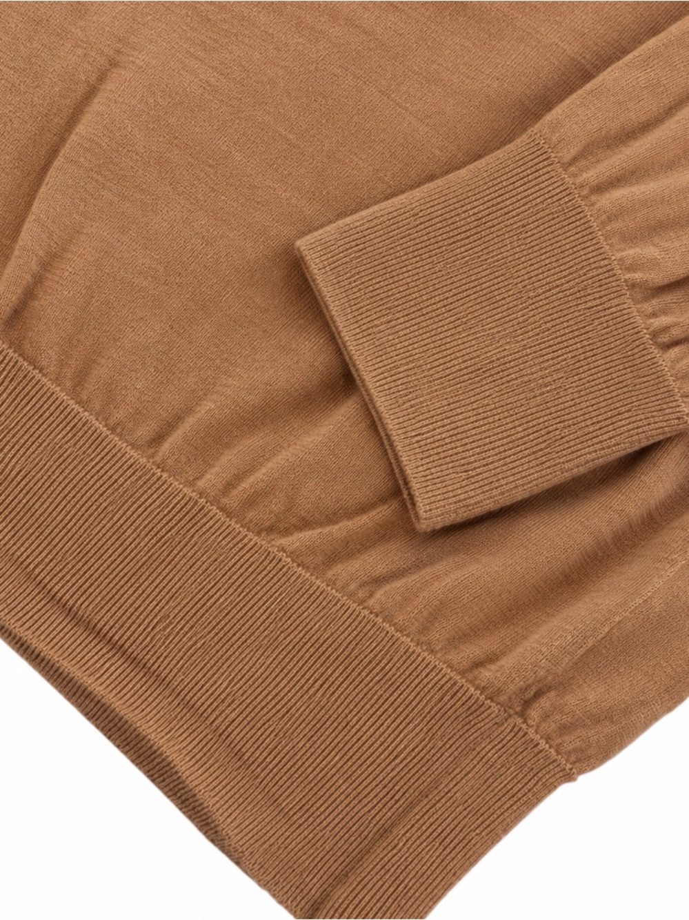 Anine Bing Cashmere Merino Wool Valerie Sweater Tan V Neck size XS - Picture 8 of 11